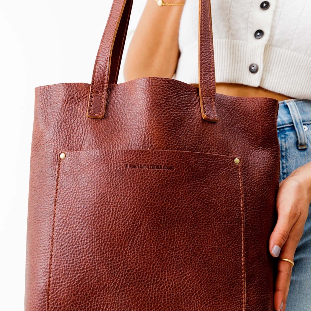 Portland Leather- “Almost Perfect” Real Leather Crossbody Tote